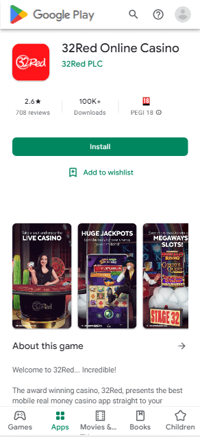 32Red Casino App preview 1