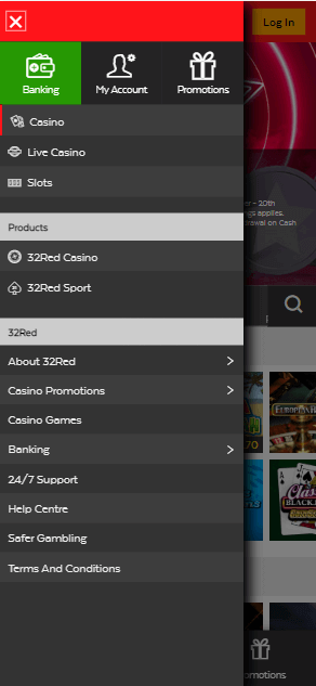 32Red Casino Mobile Preview 1
