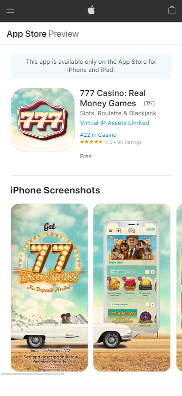 777 Casino App preview 3