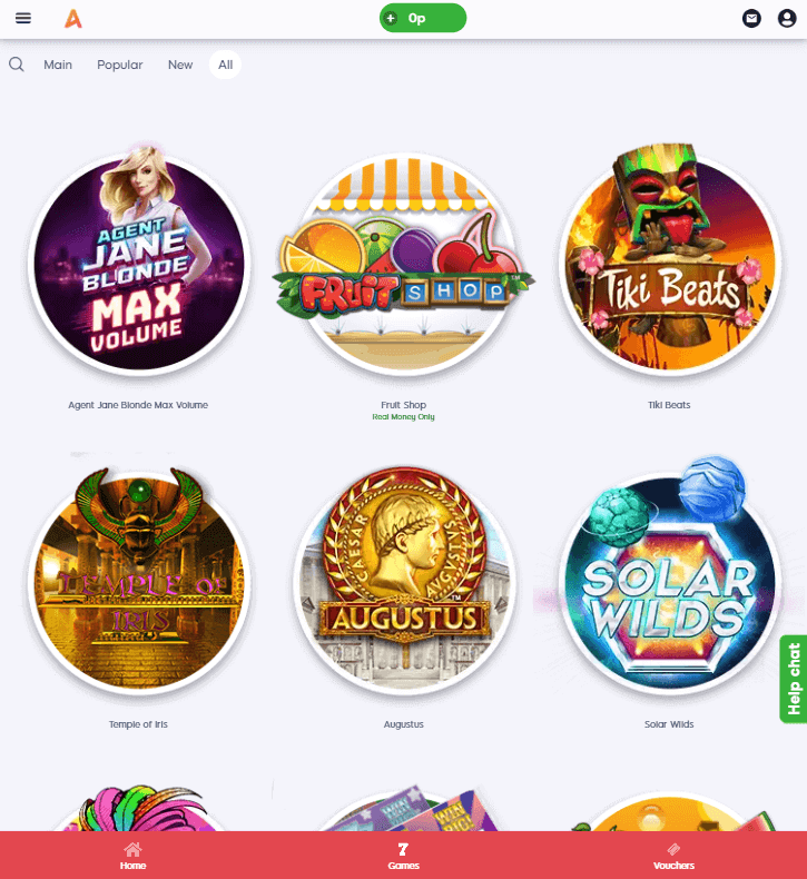 Amber Spins Casino Desktop preview 2