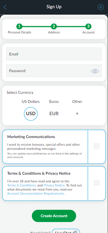 BetVictor Casino Registration Process Image 3