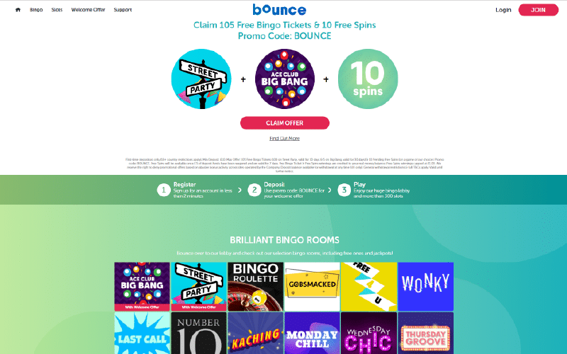 Bounce BingoPromo Codes Preview