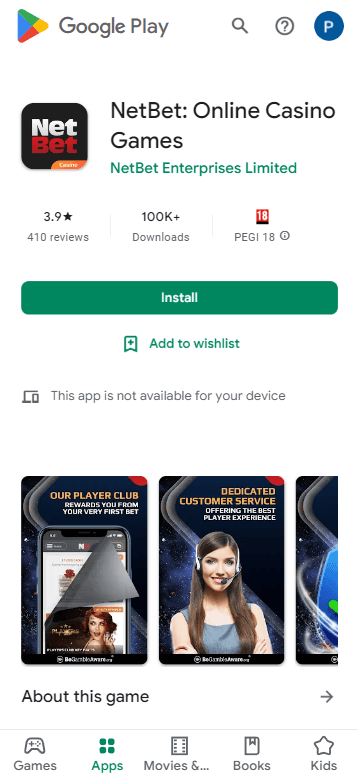 NetBet Casino App preview 1 NetBet Casino App preview 1