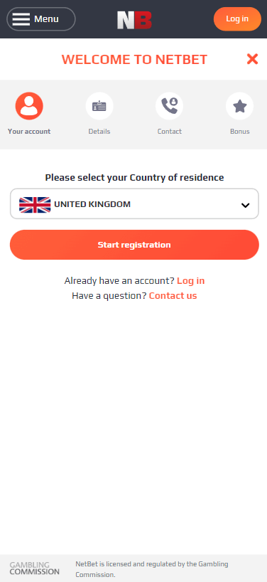 NetBet Casino Registration Process Image 1 NetBet Casino Registration Process Image 1