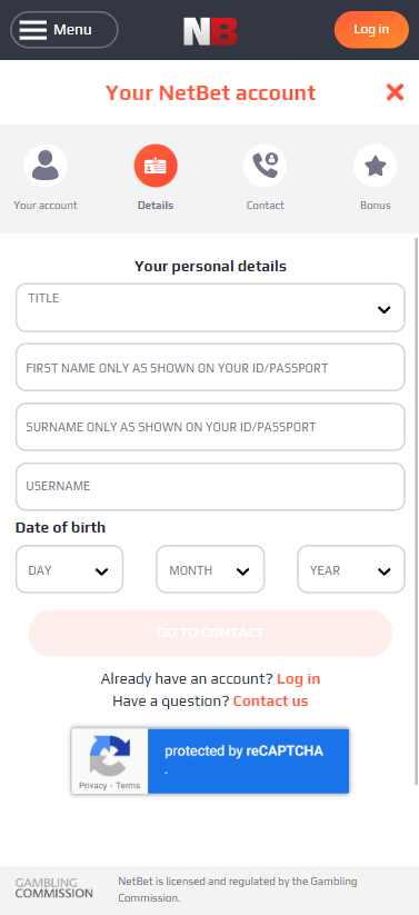 NetBet Casino Registration Process Image 3 NetBet Casino Registration Process Image 3