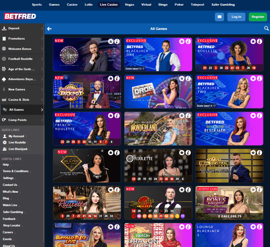 Betfred Casino Desktop preview 2