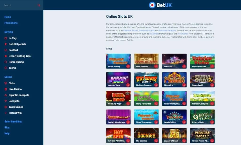 BetUK Casino Desktop preview 1