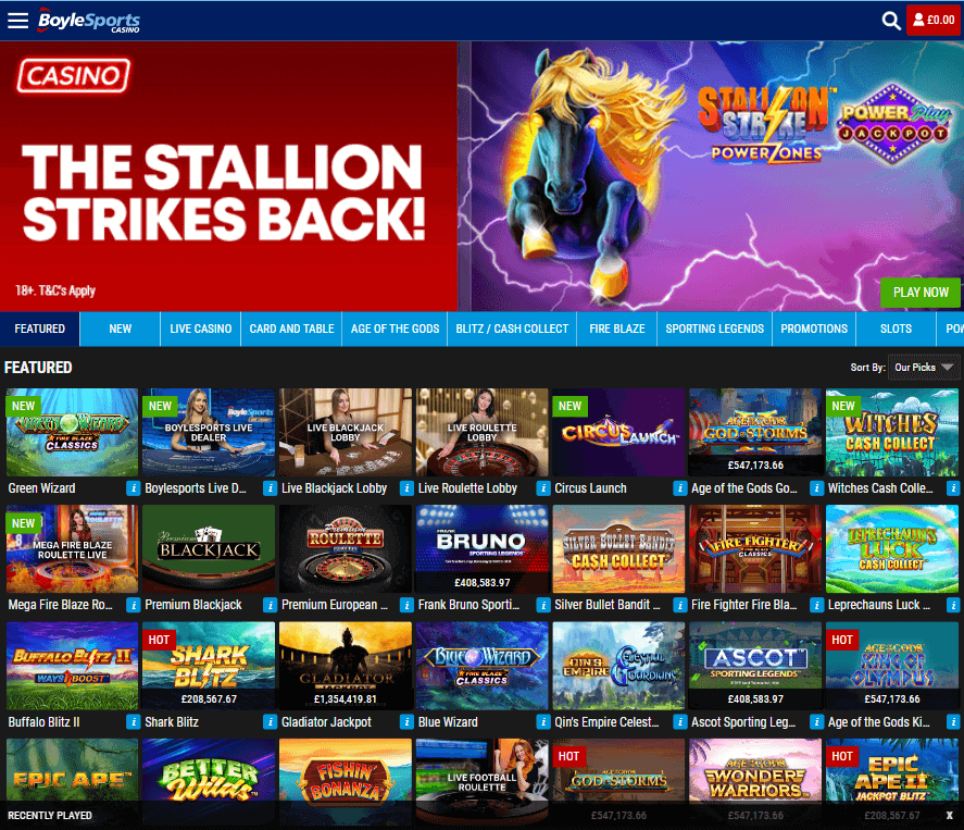BoyleSports Casino Desktop preview 1 BoyleSports Casino Desktop preview 1