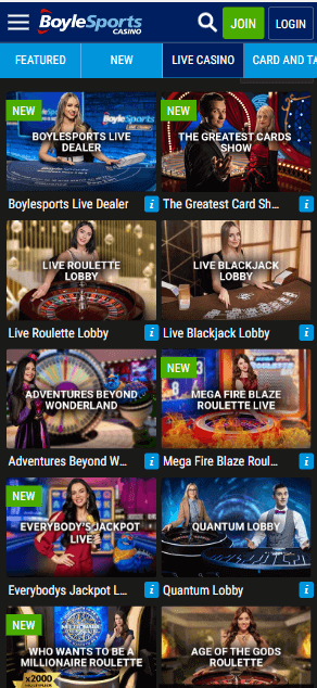 BoyleSports Casino Mobile Preview 2 BoyleSports Casino Mobile Preview 2