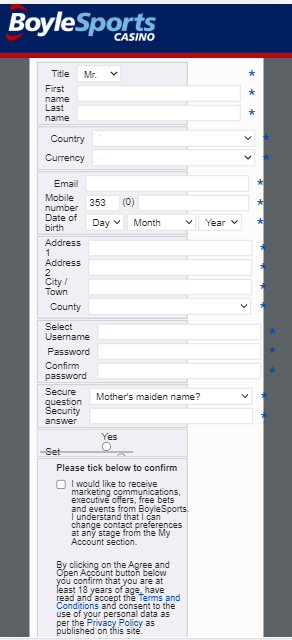 BoyleSports Casino Registration Process Image 1 BoyleSports Casino Registration Process Image 1