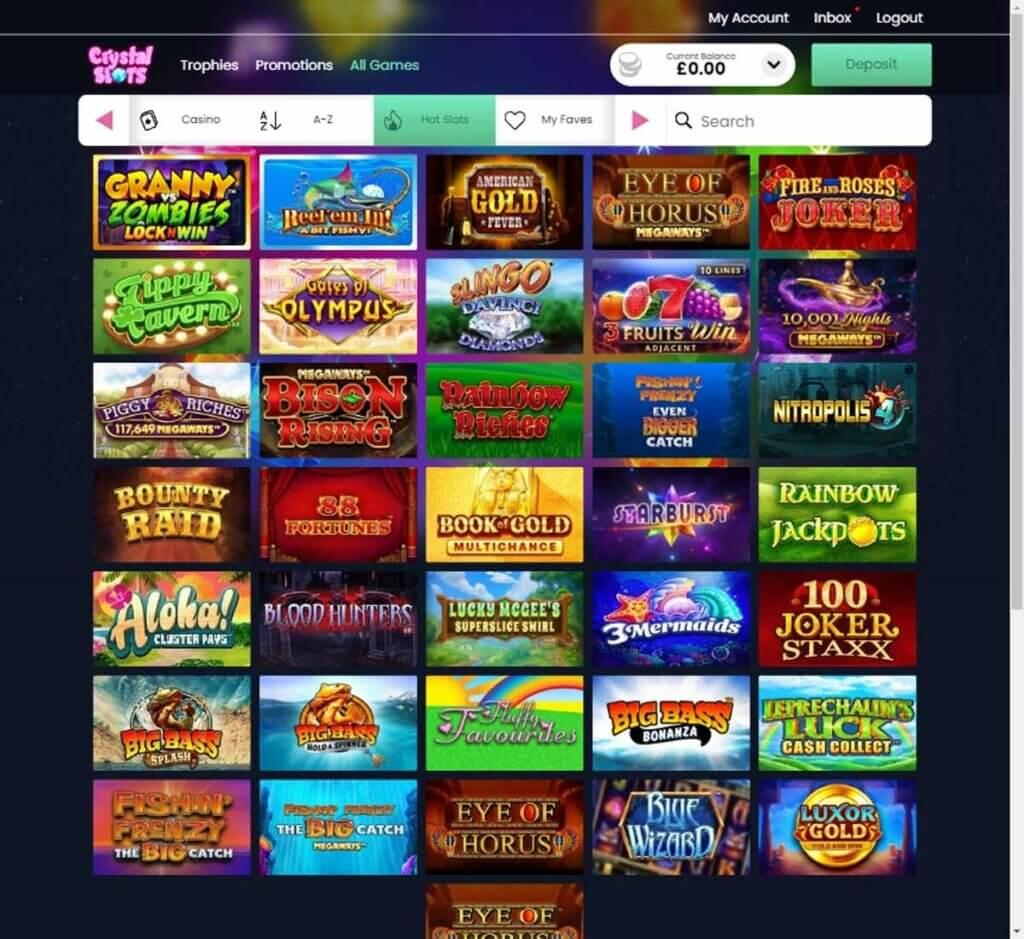Crystal Slots Casino Desktop preview 2
