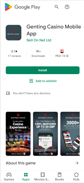 Genting Casino App preview 2