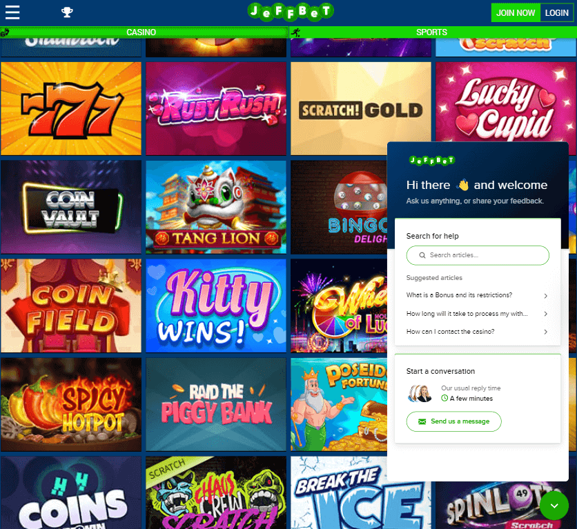 JeffBet Casino Desktop preview 2