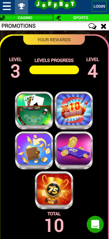 JeffBet Casino Mobile Preview 2