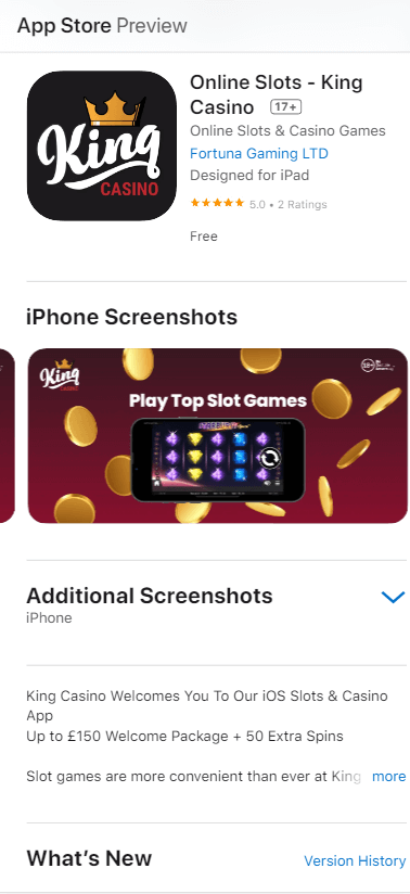 King Casino App preview 1