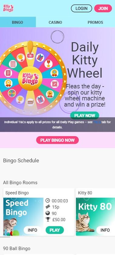 Kitty Bingo Mobile Preview 2