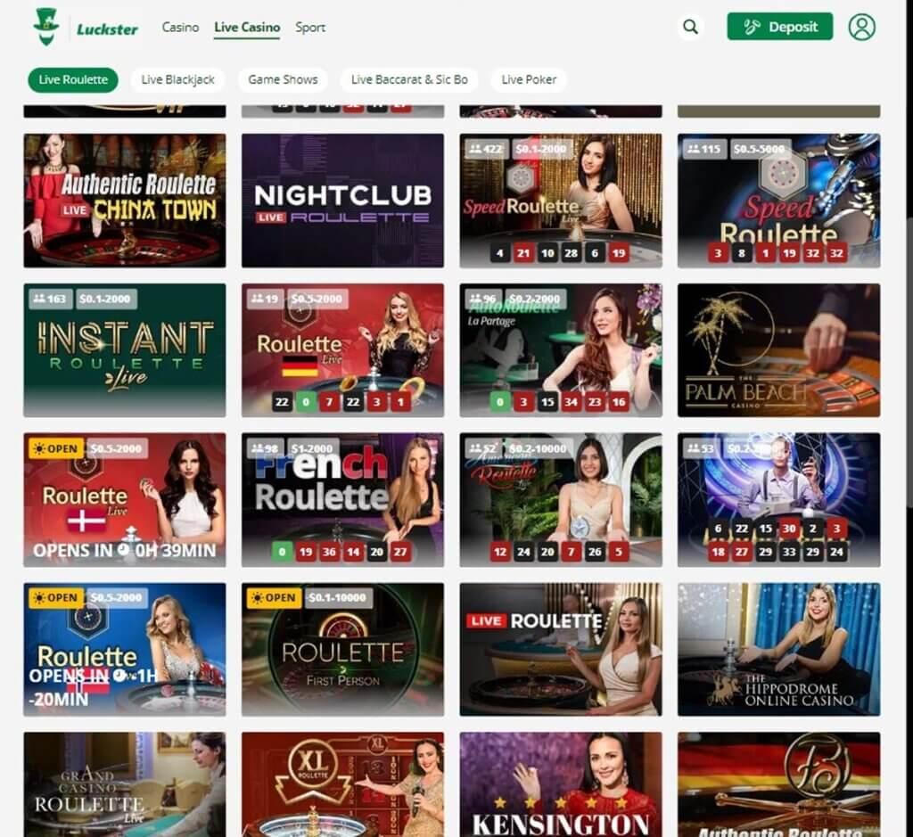 Luckster Casino Desktop preview 2