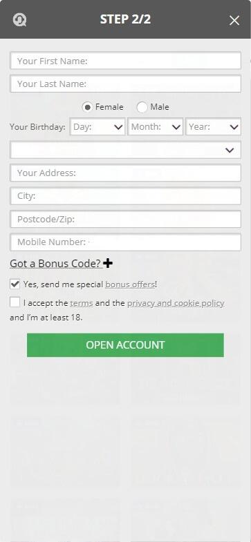 Luckster Casino Registration Process Image 2