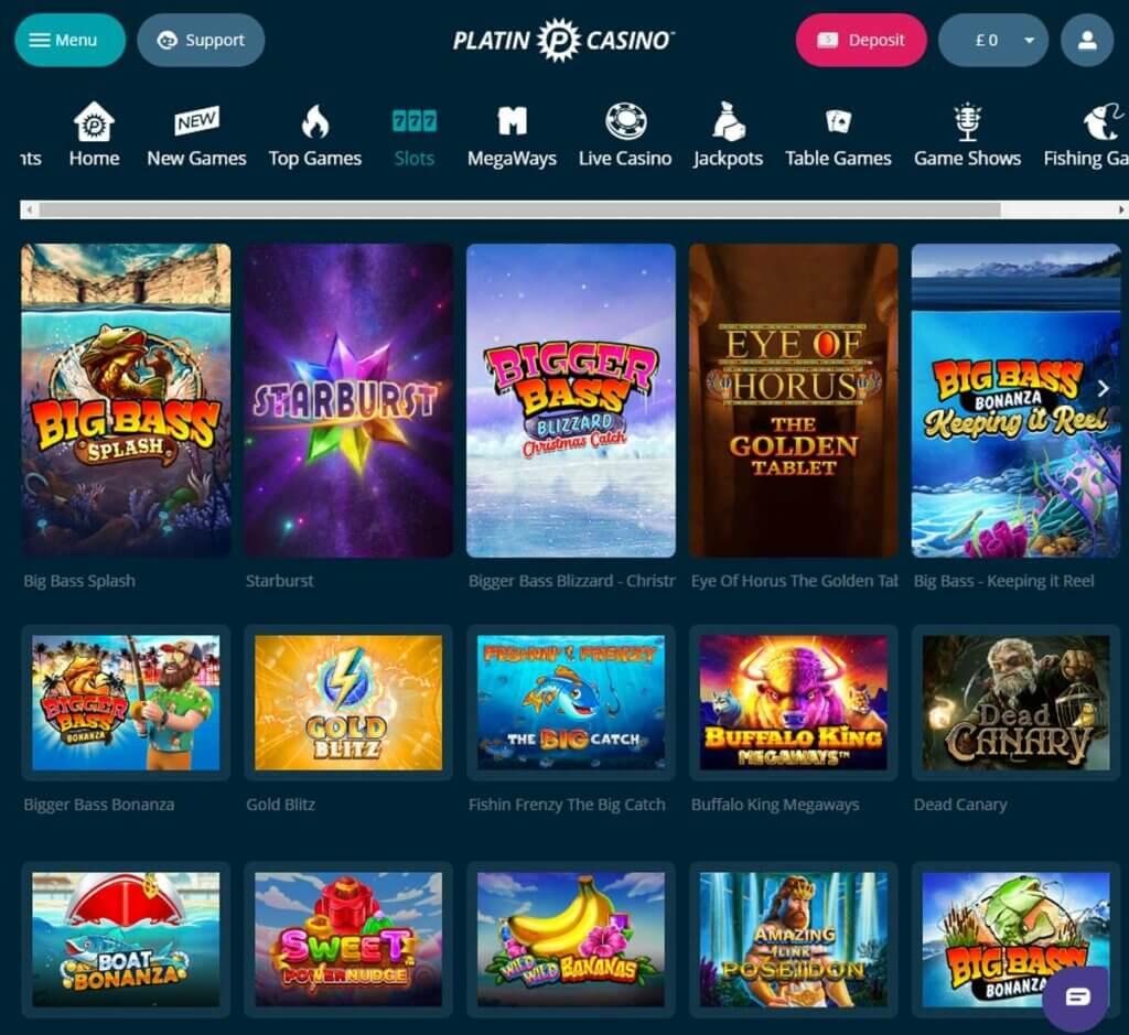 Platin Casino Desktop preview 1