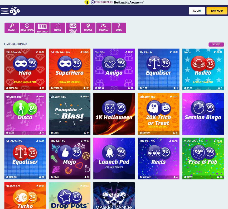 PlayOjo Casino Desktop preview 2 PlayOjo Casino Desktop preview 2