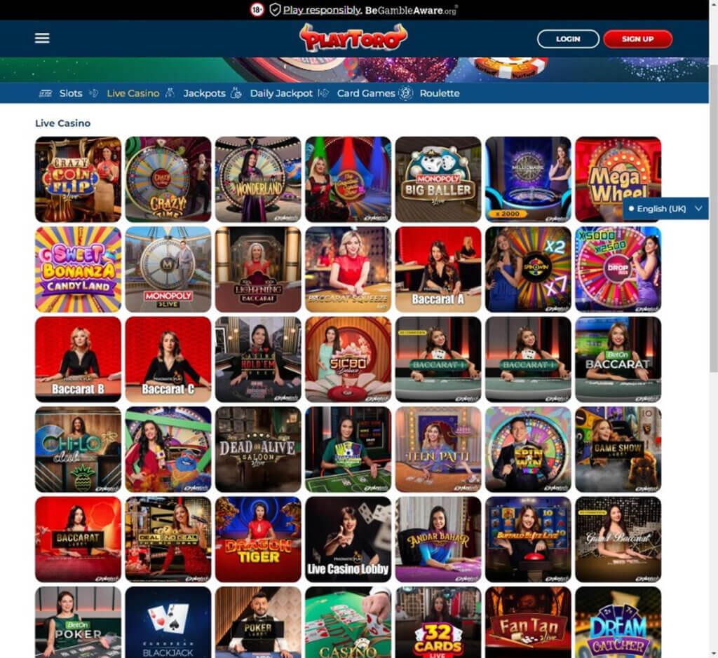 PlayToro Casino Desktop preview 1 PlayToro Casino Desktop preview 1