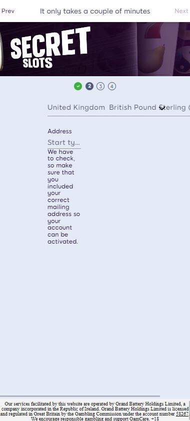 Secret Slots Casino Registration Process Image 3 Secret Slots Casino Registration Process Image 3