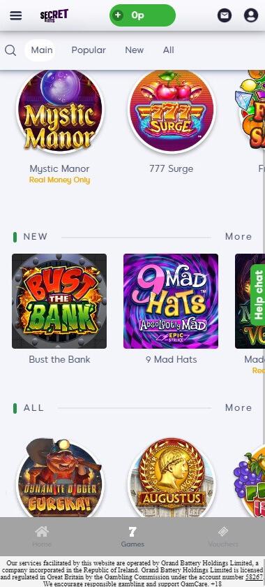 Secret Slots Casino Mobile Preview 1 Secret Slots Casino Mobile Preview 1