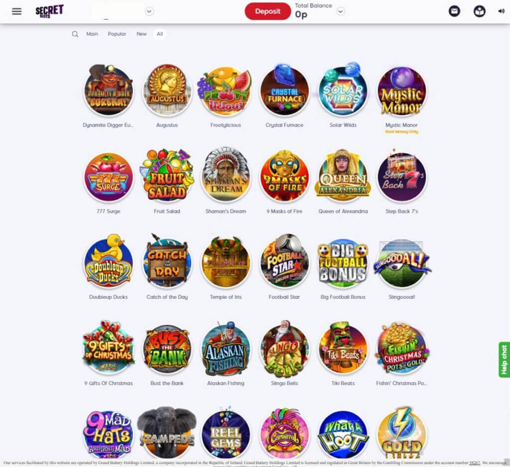 Secret Slots Casino Desktop preview 1 Secret Slots Casino Desktop preview 1