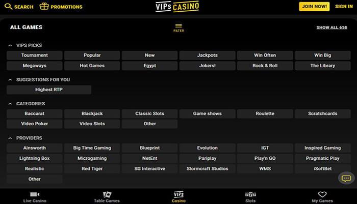 Vips Casino Vip picks preview